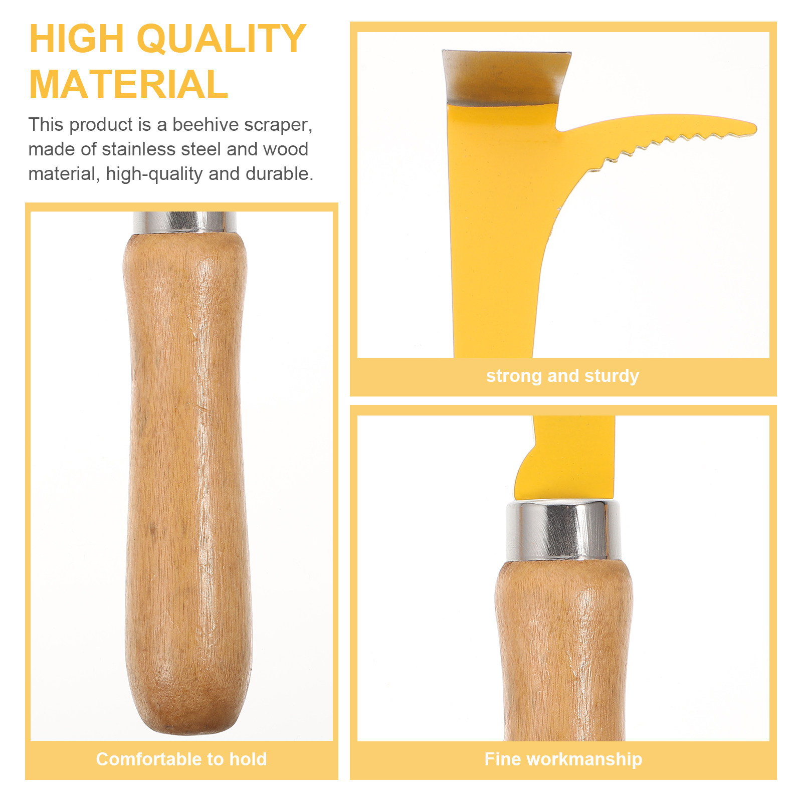 2Pcs Wood Handle Beehive Scrap - Beehive Frame Wax recension och pris